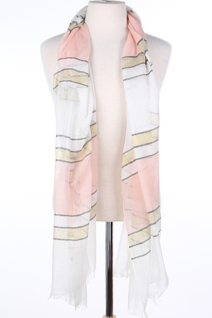 Color Block Sheer Spring Scarf 5ABFSCARF2